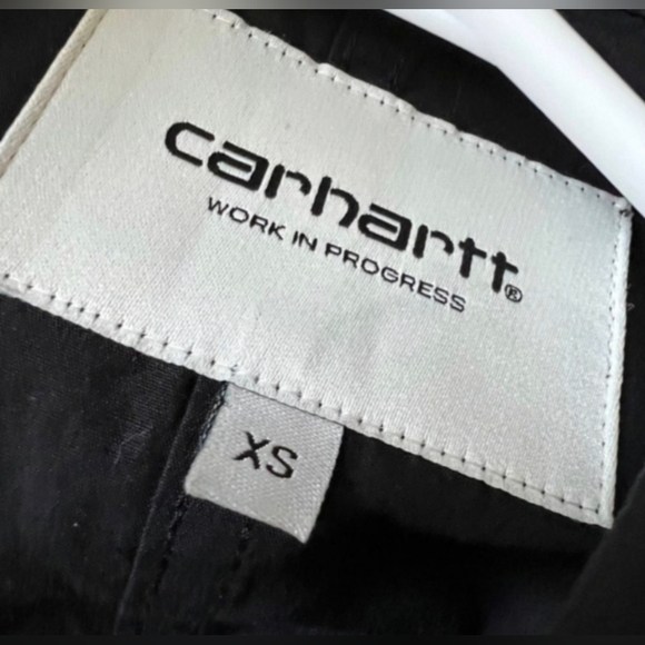 Carhartt WIP black shirt button down shirt/dress/tunic size XSmall w/pockets - Picture 2 of 8